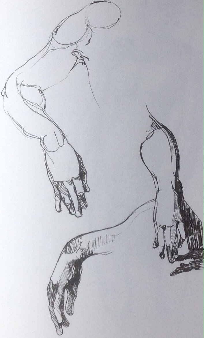 bearprintstudio's tweet image. Life class sketch book work . Doffcocker Inn .
Pen and ink, "Stuart "