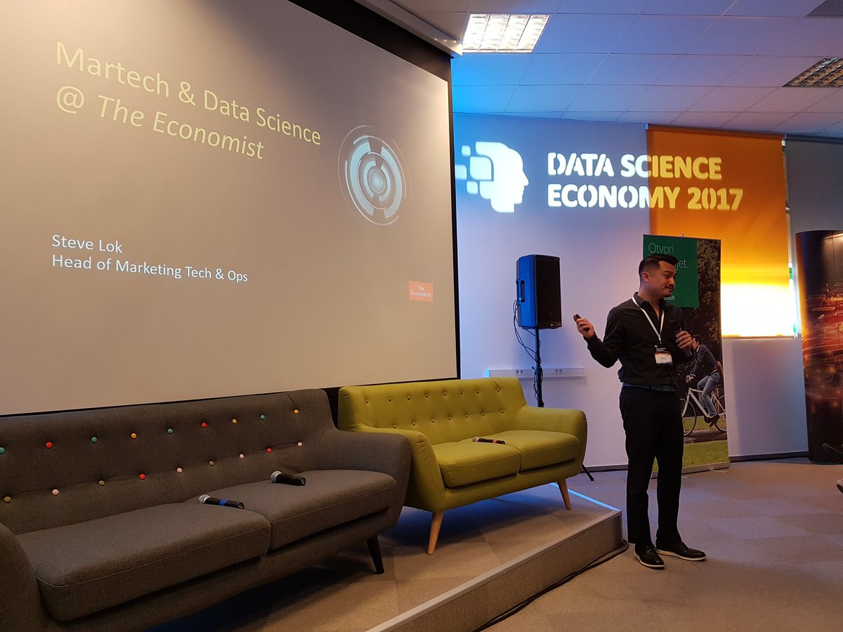 ruzmar's tweet image. Steve Lok #lockwise opening #ds2economy with The Economist story on data science