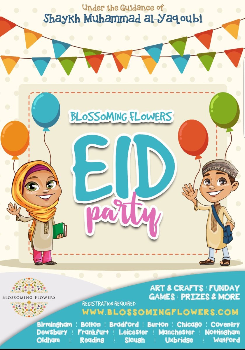 MulticulturalXL's tweet photo. 🎉Blossoming Flowers Eid Party🎉 
@ourBFlowers 
 
Fun environments for children to learn and experience the beauty of Islam https://t.co/g0Jt5GLtEw