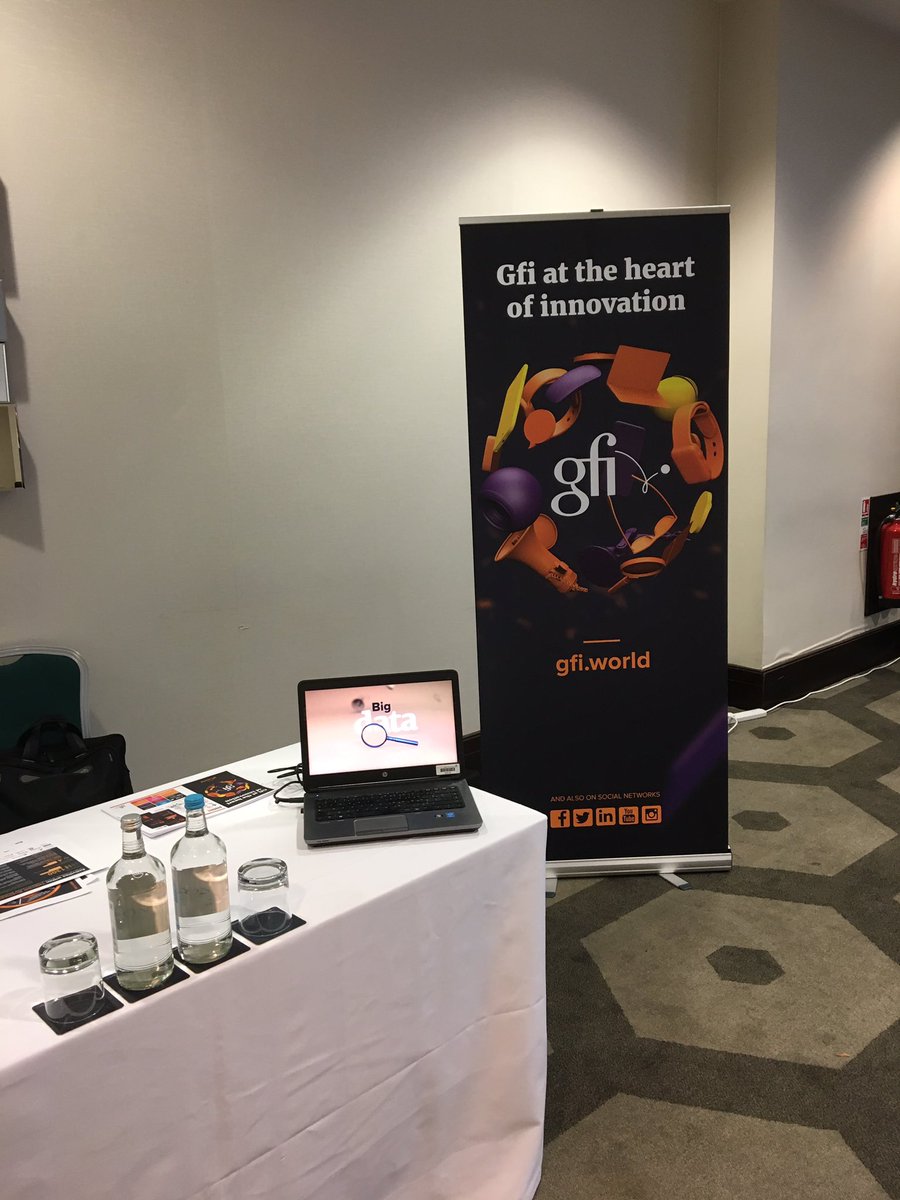 ThierryBusca's tweet photo. All set to start the day! @gfiinformatique @bigdatasummits #bigdatatelco https://t.co/vZQQhjHC27
