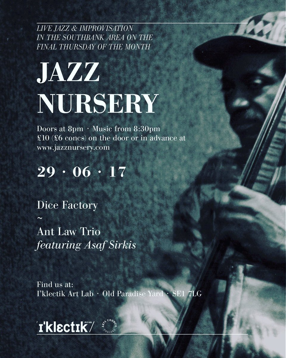 This Thursday, we host <a href="/AntLawGuitar/">Ant Law</a> 'Art of Rhythm' trio + rare performance by <a href="/DiceFactoryBand/">Dice Factory</a> ! New creative music, each third Thursday!