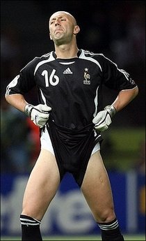 Happy birthday Fabien Barthez Pull down those shorts. No-one wants to see your bits! 