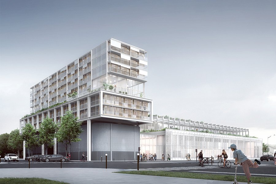 cabarchitectes's tweet photo. CONCOURS GAGNE ! 
> Equipement sportif au-dessus du périphérique, avec Bourbouze+Graindorge, architectes de la résidence étudiant mitoyenne. https://t.co/IsQYNQOoYo