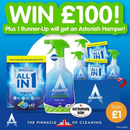 bmstores's tweet image. ⚠️ #COMPETITION TIME! ⚠️
FLW &amp;amp; RT for a chance to #WIN £100 B&amp;amp;M Vouchers courtesy of @Astonishcleaner! Competition ends 23:59 04/07/2017