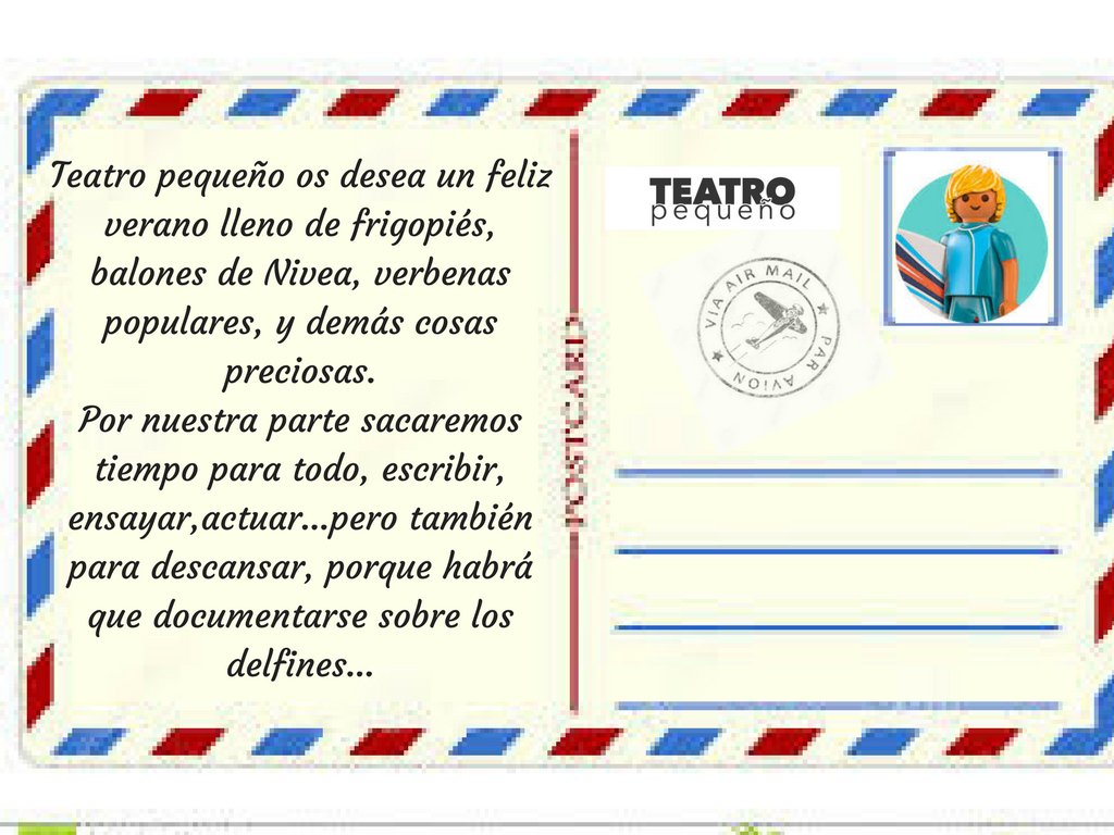 Feliz verano a todos nuestros amigos de twitter.