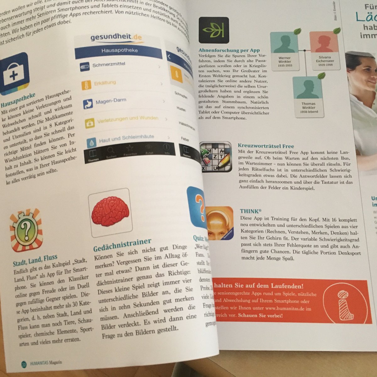 LochmannApps's tweet photo. Whoop! 3 of our apps are mentioned inside the new https://t.co/ID3qNtXd0Z Mag "Freude am Leben". #AppDev https://t.co/ffHExZqM2v