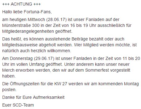 SCD2003eV's tweet photo. Öffnungszeiten KW26 #F95 https://t.co/kGVaruIOdM