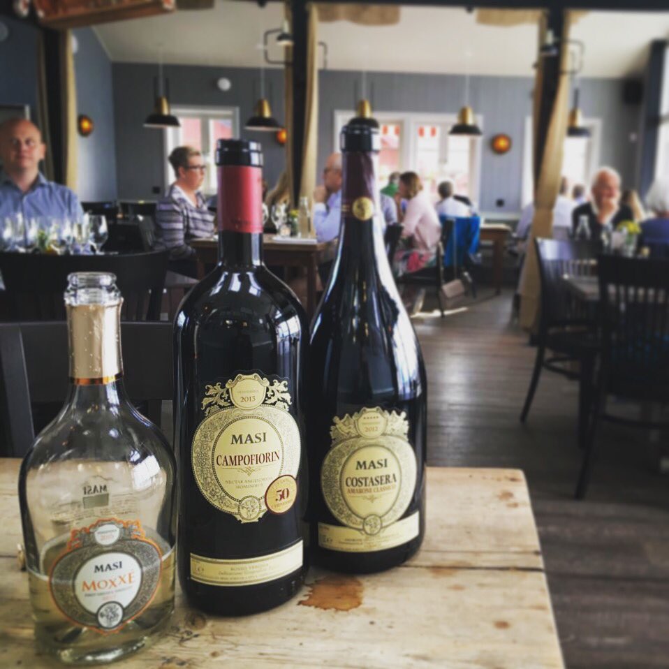 MasiWines's tweet photo. Great to be @bryggcafet_bovallstrand #Masi #wine #dinner w/ Giacomo #Boscaini #masiwine #amarone #costasera #campofiorin50 #moxxe #spumante https://t.co/VoGPnV9Vxq