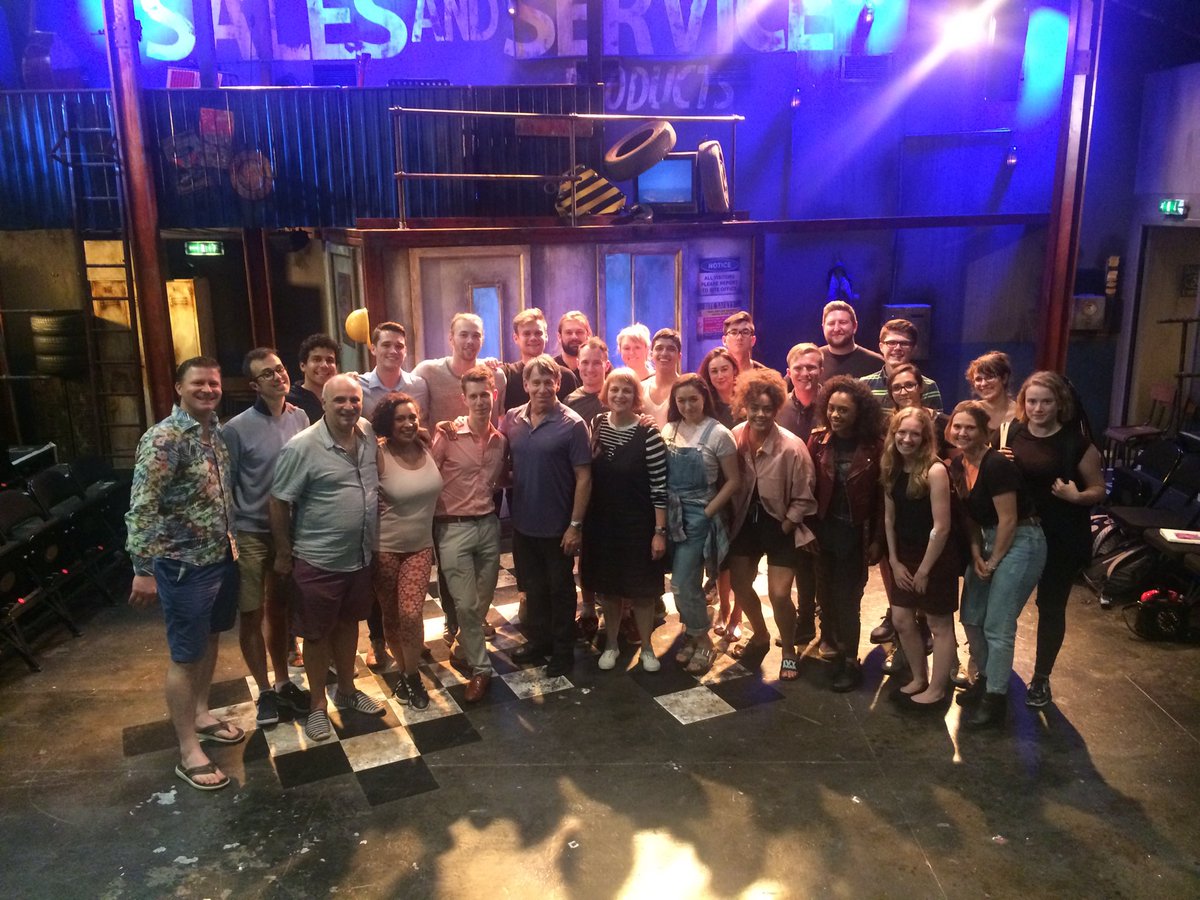 mrCarlWoodward's tweet photo. Stephen Schwartz met the Company of #WORKINGMusical at Southwark Playhouse. That's nice. https://t.co/2b2ogasi3T