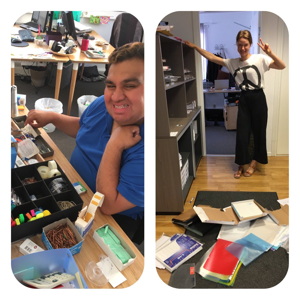 MisaSoderort's tweet image. Stora sorteringsdagen på enheten idag. Markus och Cajsa, ni är bäst!