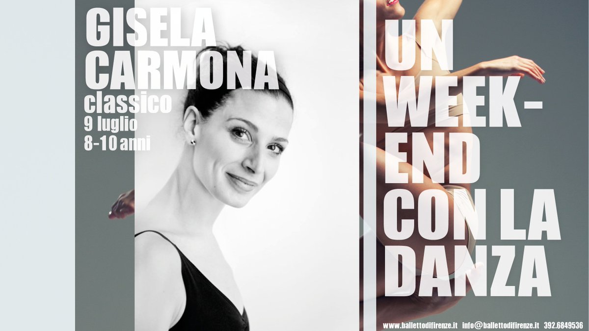 KAOSBdF's tweet image. NON PERDERE L'OCCASIONE!!! "UN WEEKEND CON LA DANZA" 
Stage con GISELA CARMONA 
07/08/09 luglio 2017 / ballettodifirenze.it./stage#uwcld