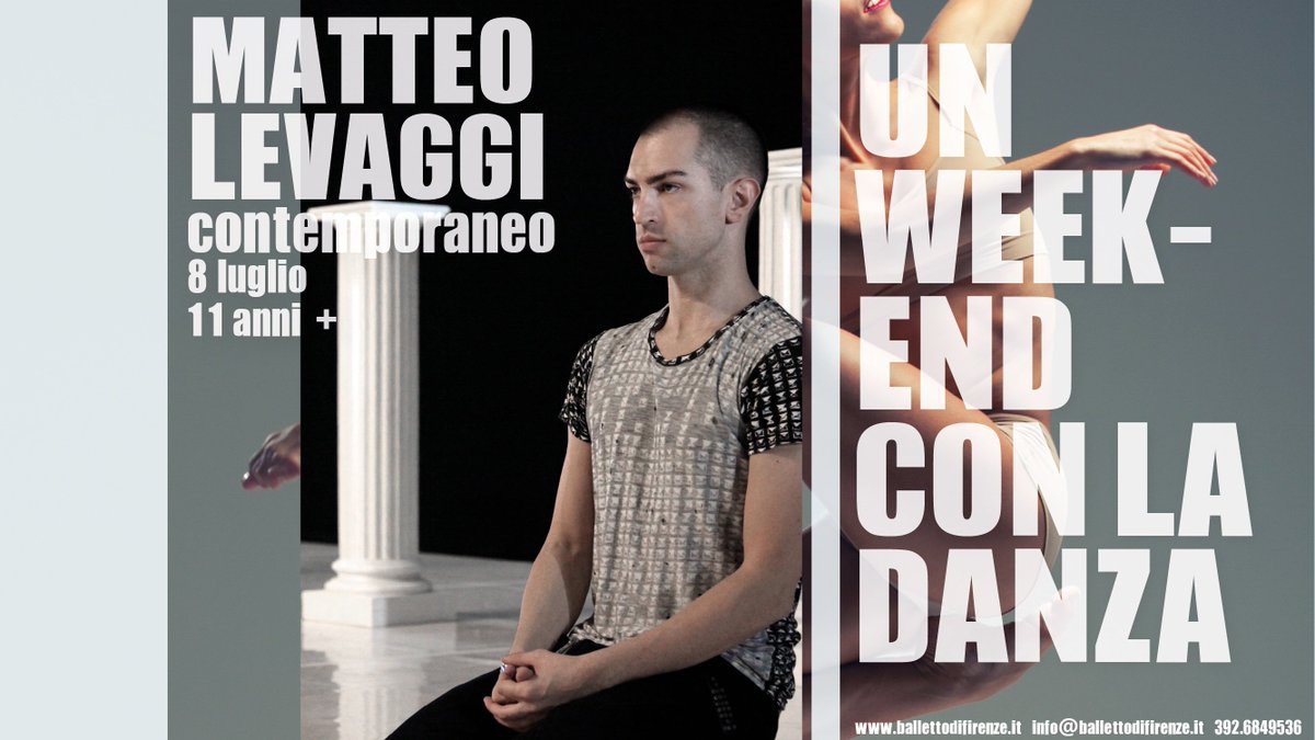 KAOSBdF's tweet image. NON PERDERE L'OCCASIONE!!! "UN WEEKEND CON LA DANZA" 
Stage con MATTEO LEVAGGI @bttlav 
07/08/09 luglio 2017 / ballettodifirenze.it