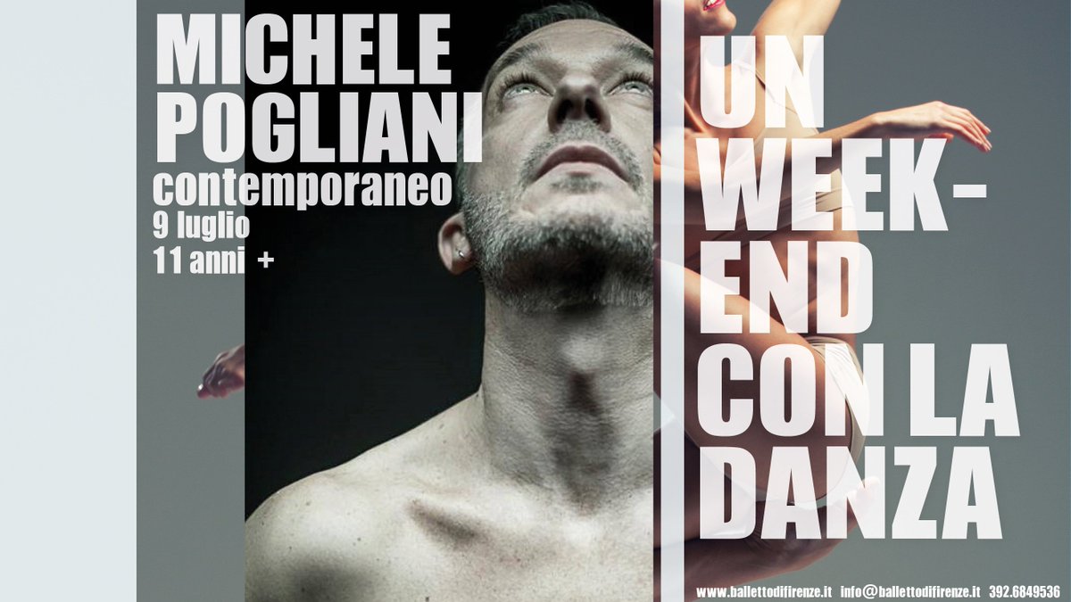 KAOSBdF's tweet image. NON PERDERE L'OCCASIONE!!! "UN WEEKEND CON LA DANZA" 
Stage con MICHELE POGLIANI
07/08/09 luglio 2017 / ballettodifirenze.it./stage#uwcld