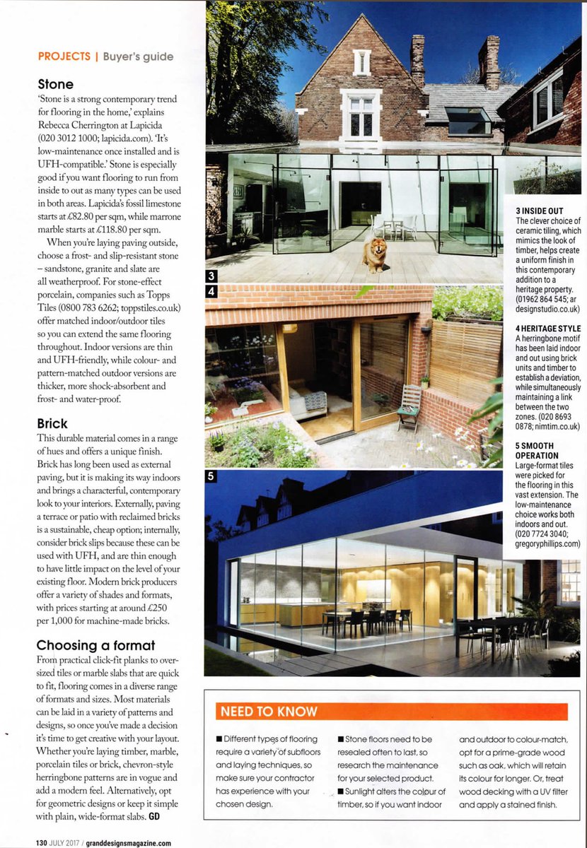 nimtim_arch's tweet photo. Happy to see Terraced Terrace featured in July's Grand Designs @granddesignsmag #inoutflooring #herringbone #terracedterrace #brickwork https://t.co/YczQ299CEq