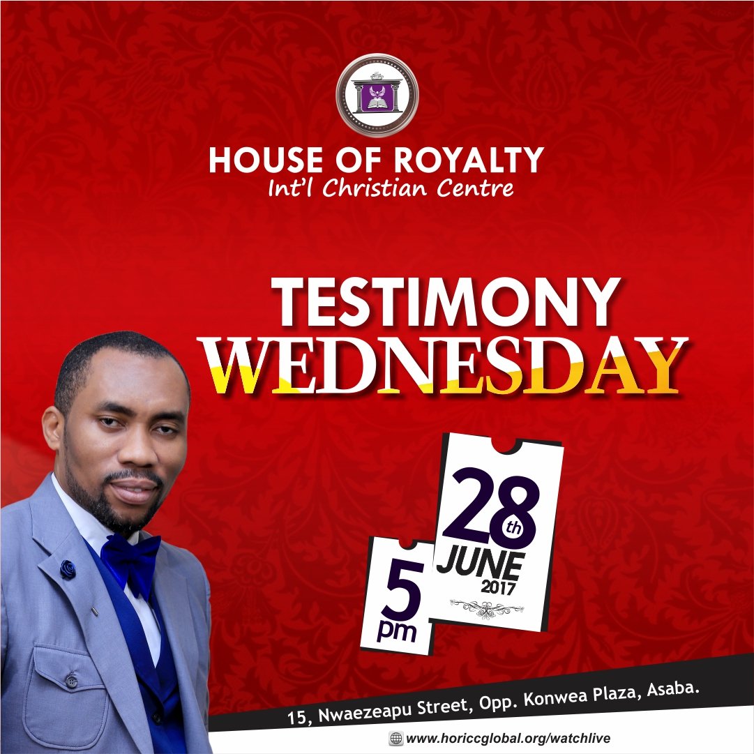 horiccng's tweet photo. Whatever be your prayer request, on this last day of #TestimonyWednesday, they become a testimony in the name of Jesus. Join us by 5pm https://t.co/kaSoVSXpaE