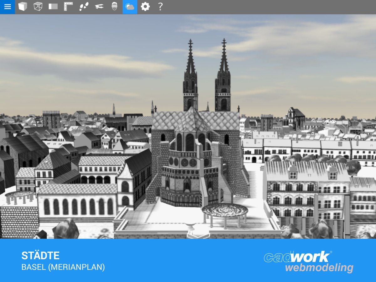 Durch ein Studentenprojekt entstand im Jahr 2016 das 3D Modell des Merianplanes. web.cadwork.ch/view.php?model…