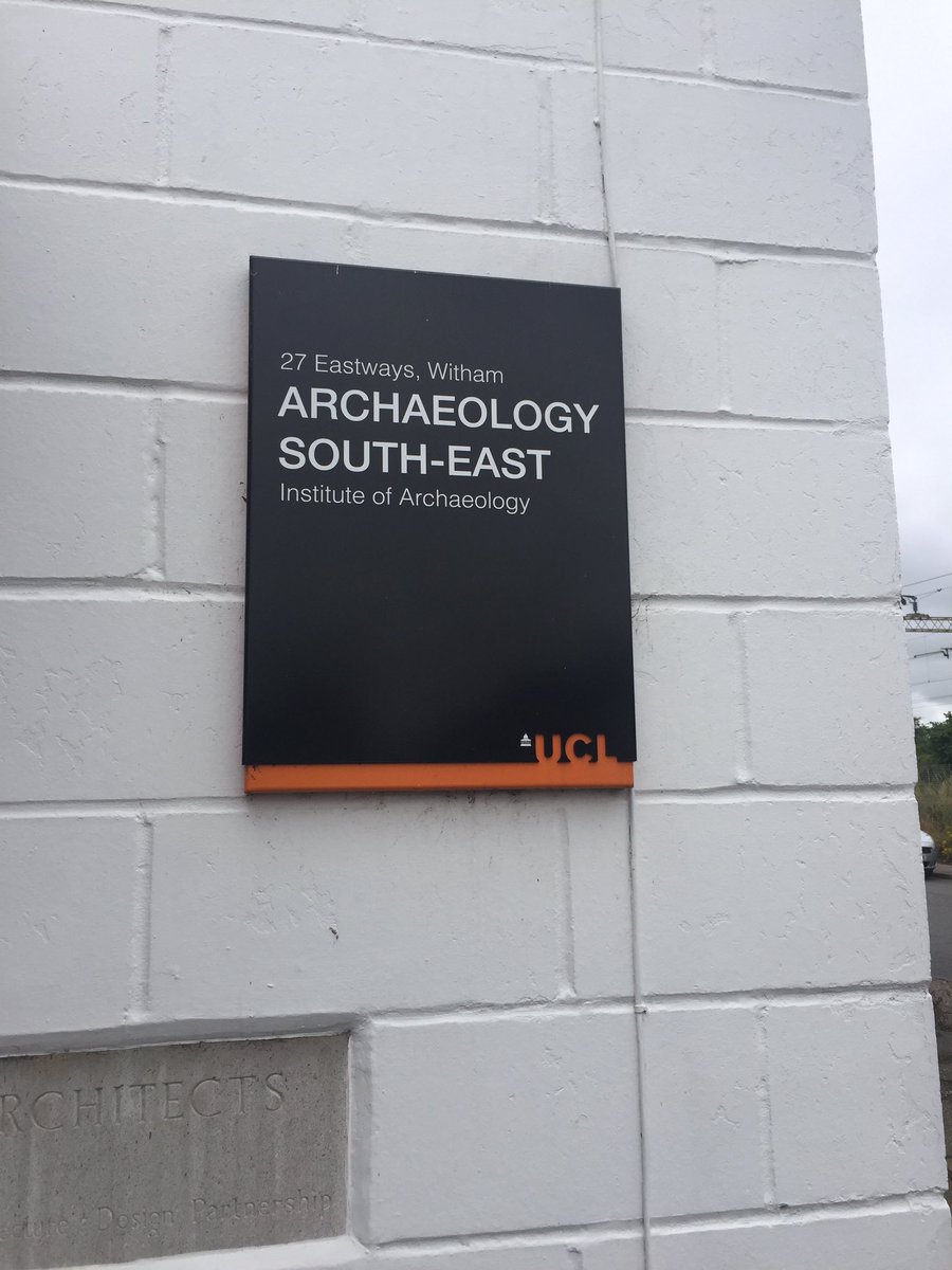 UCLarchaeology's tweet photo. Out at @ArchSouthEast with our work experience student Cherys checking out what the #commercial #fieldunit gets up to! #archaeology https://t.co/x3EFJpj8o5