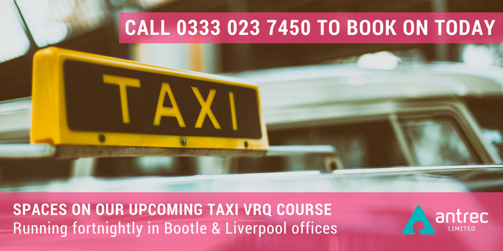 Antrec_Limited's tweet photo. All our Taxi Driver training courses are now FULLY FUNDED - call 0333 023 7373. Courses running in Lpool &amp; Bootle #Merseytraininghour 🚖 🚖 🚖 https://t.co/X9rYxNH5hn
