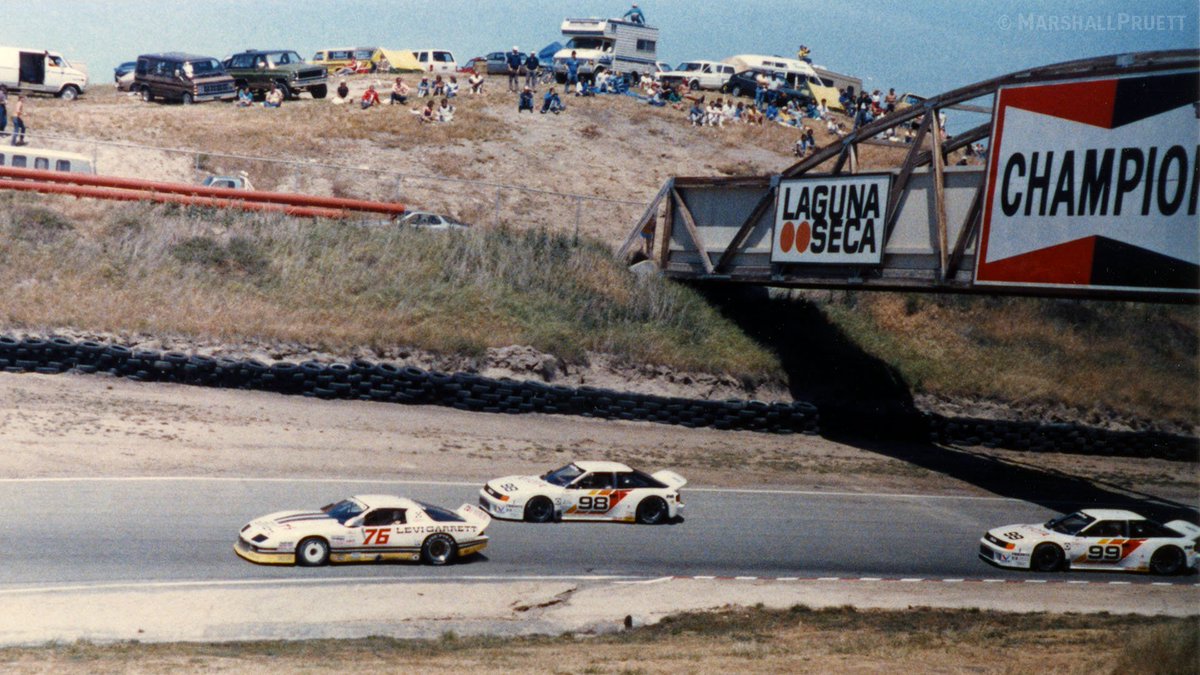 marshallpruett's tweet photo. This photo makes me happy: IMSA GTO at Laguna Seca, 1987. One of the first pro races I captured with my old Canon A1! https://t.co/tz1EVvGnrx
