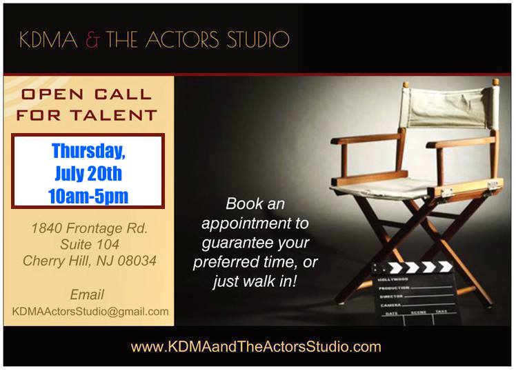 KDMAActorStudio's tweet image. Looking for New Talent! Kids 5yrs and older, Teens, and Adults! Call 856.482.9113 for FREE Screening appt! #actor #model #talentsearch