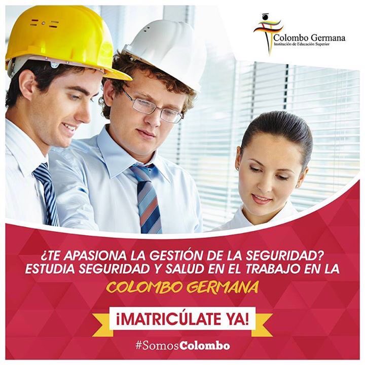 UniGermana's tweet photo. ¿Sabías que Seguridad y Salud en el Trabajo es una de las carreras con mayor auge en los últimos años? ¡MATRICÚLATE YA! #SomosColombo https://t.co/3u8xg45E99