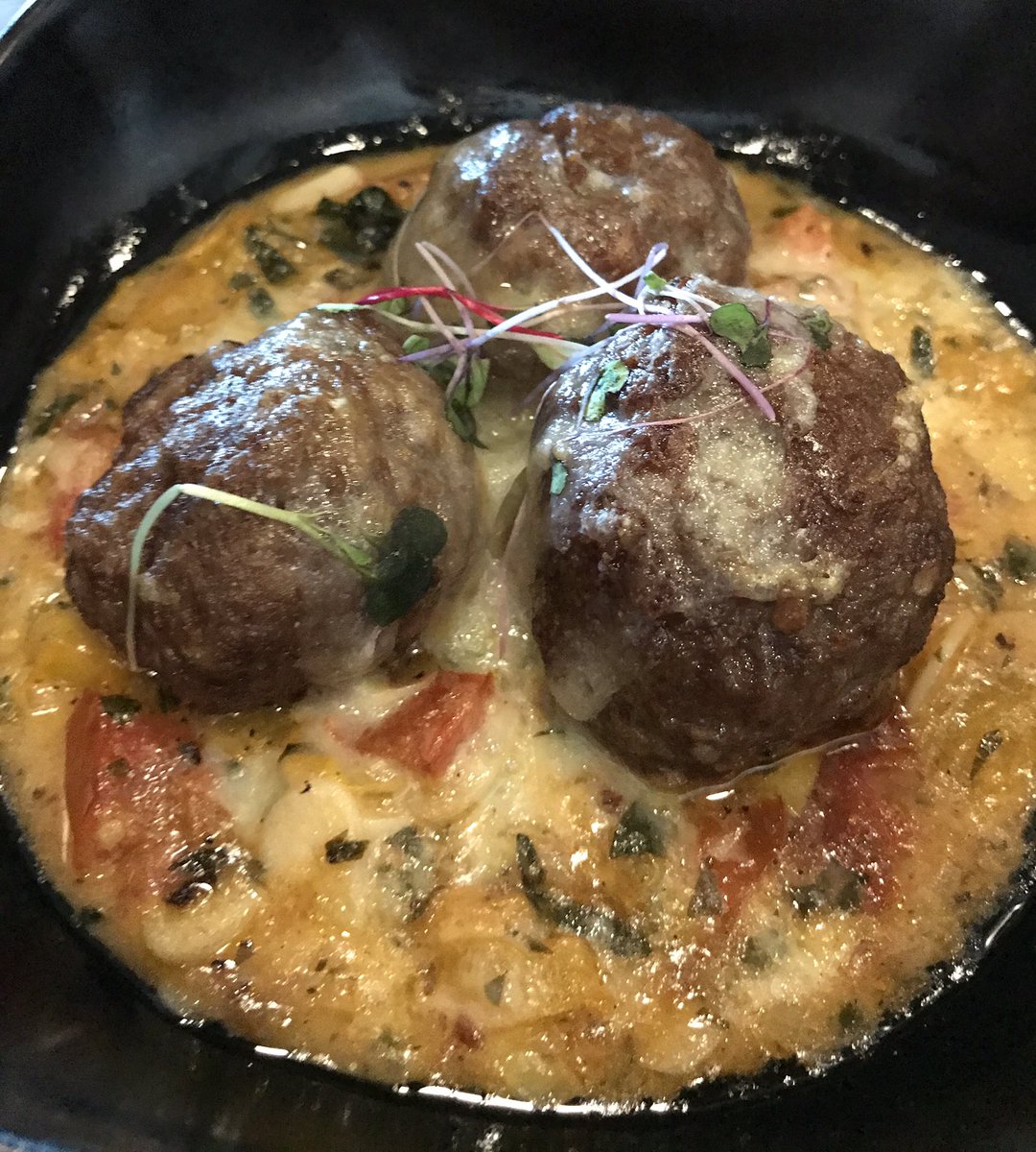 TheFoundryNH's tweet photo. Come check out our new #SummerMenu ! Featuring #bisonmeatballs #heirloomtomatosauce #microbasil #smokedcheddar #hackmatackfarm https://t.co/JQh6MmjZLt