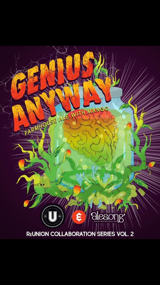 Wet_City's tweet photo. BONUS! We're adding a brand new beer to the @UnionBrewing event tomorrow! It's a Farmhouse Ale w/ Mango collaboration w/ @AlesongBrewing! https://t.co/3D2fINs4TZ