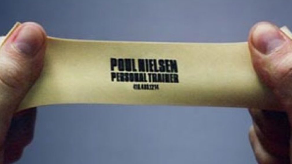 Wow! Very interesting business card by a personal trainer. You need to stretch the card to be able to read it!  (via: <a href="/pazarlamanews/">MarkeThinK !</a>)