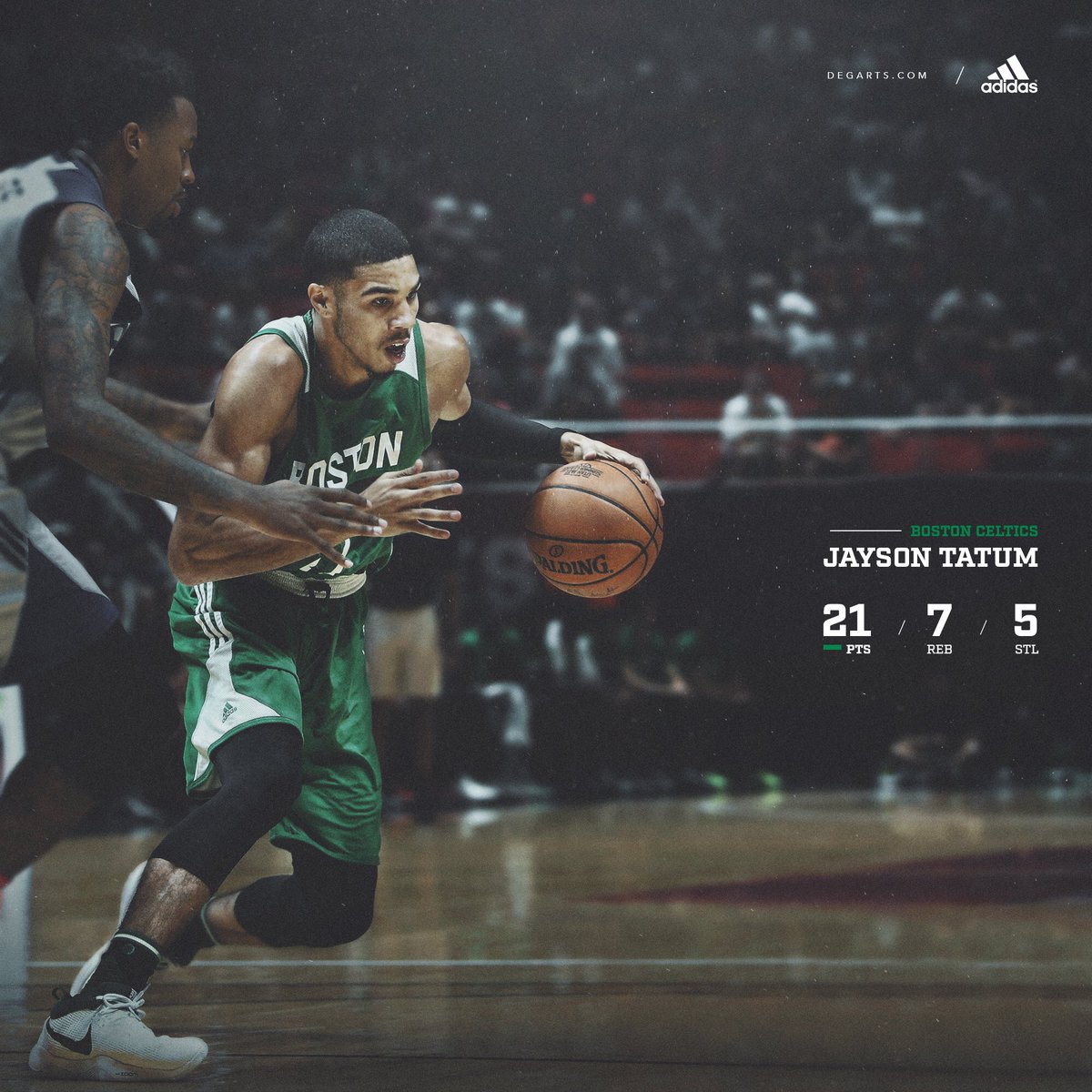 degarts's tweet image. A Before / After look at my Jayson Tatum graphic.