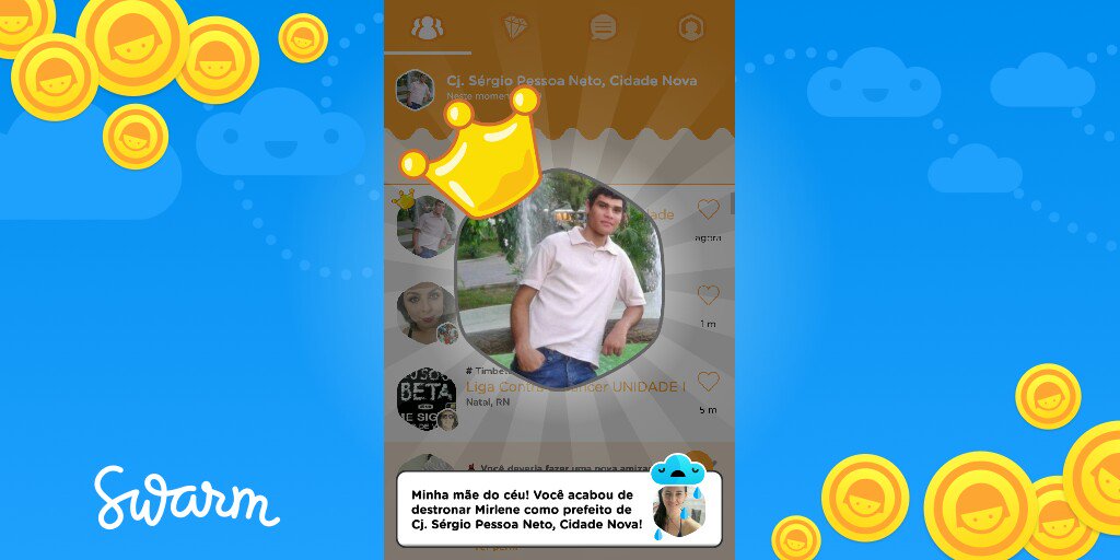 Eu acabei de destronar <a href="/mirlenealmeida2/">Mirlene almeida</a> como prefeito de Cj. Sérgio Pessoa Neto, Cidade Nova no <a href="/Swarmapp/">Swarm by Foursquare</a>!
swarmapp.com/mrljacob/check…