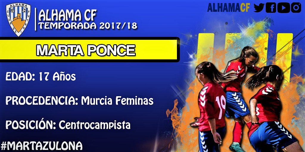 AlhamaElPozo's tweet photo. OFICIAL | @MartaPB17 nueva jugadora del @AlhamaFeminas. La Isco del fútbol murciano deleitará con su clase a la grada del Guadalentín! ⚽🔝💎💣 https://t.co/uk060ukRf4