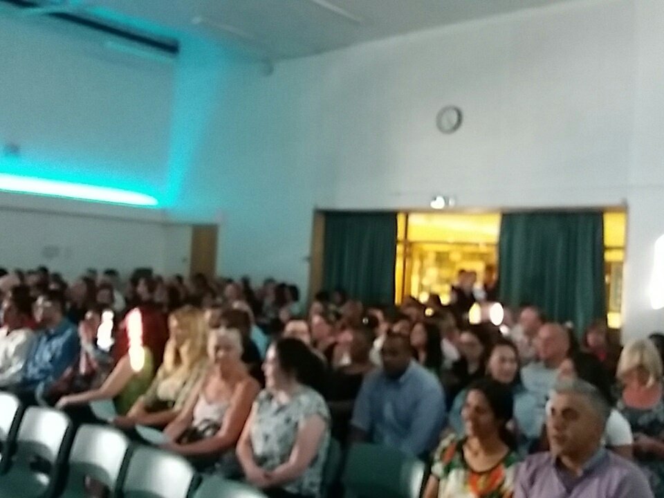 Parents seated and we're ready to start. Year 9 celebration evening starts here!