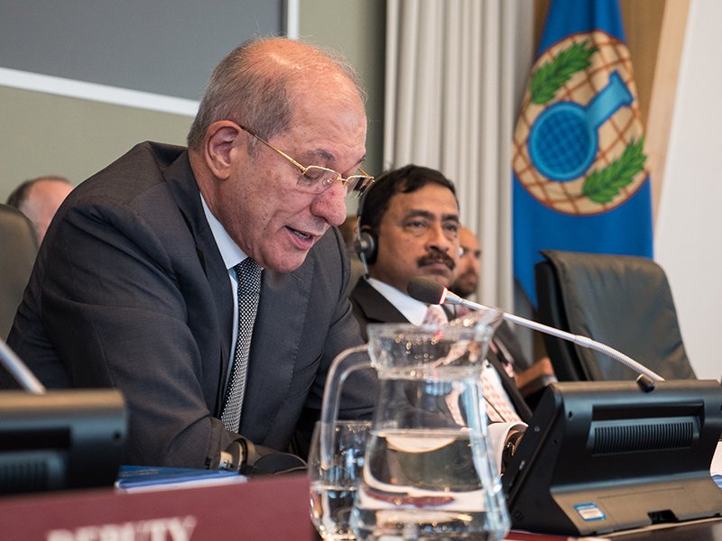 OPCW's tweet photo. #OPCW Director-General's remarks today to Executive Council Meeting on Fact-Finding Mission conclusions in #Syria https://t.co/uw0MkmFMOG https://t.co/chVsBotEcg