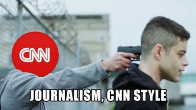 AncapolitanMonk's tweet photo. Journalism, #CNN style #CNNBlackmail #CNNisISIS #CNNcult #CNNdeepstate https://t.co/VXVWxiCOzr