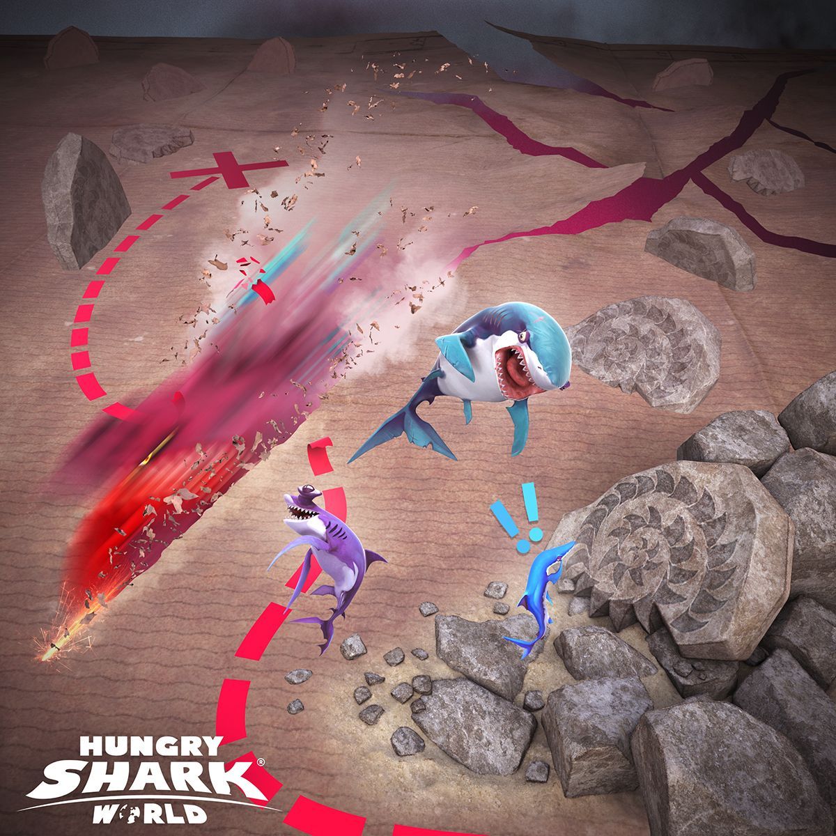 hungrysharkW's tweet photo. Great White: "What was that?!"
Hammerhead: "Whatever it was, it made a BUZZING sound!
Blue: "I think I know!"

Can you guess what's coming?? https://t.co/11RgKdDLge
