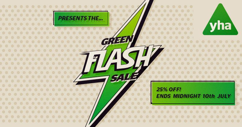 The YHA Flash Sale has been extended! Book between now and midnight on Monday to save 25% fal.cn/t2dY