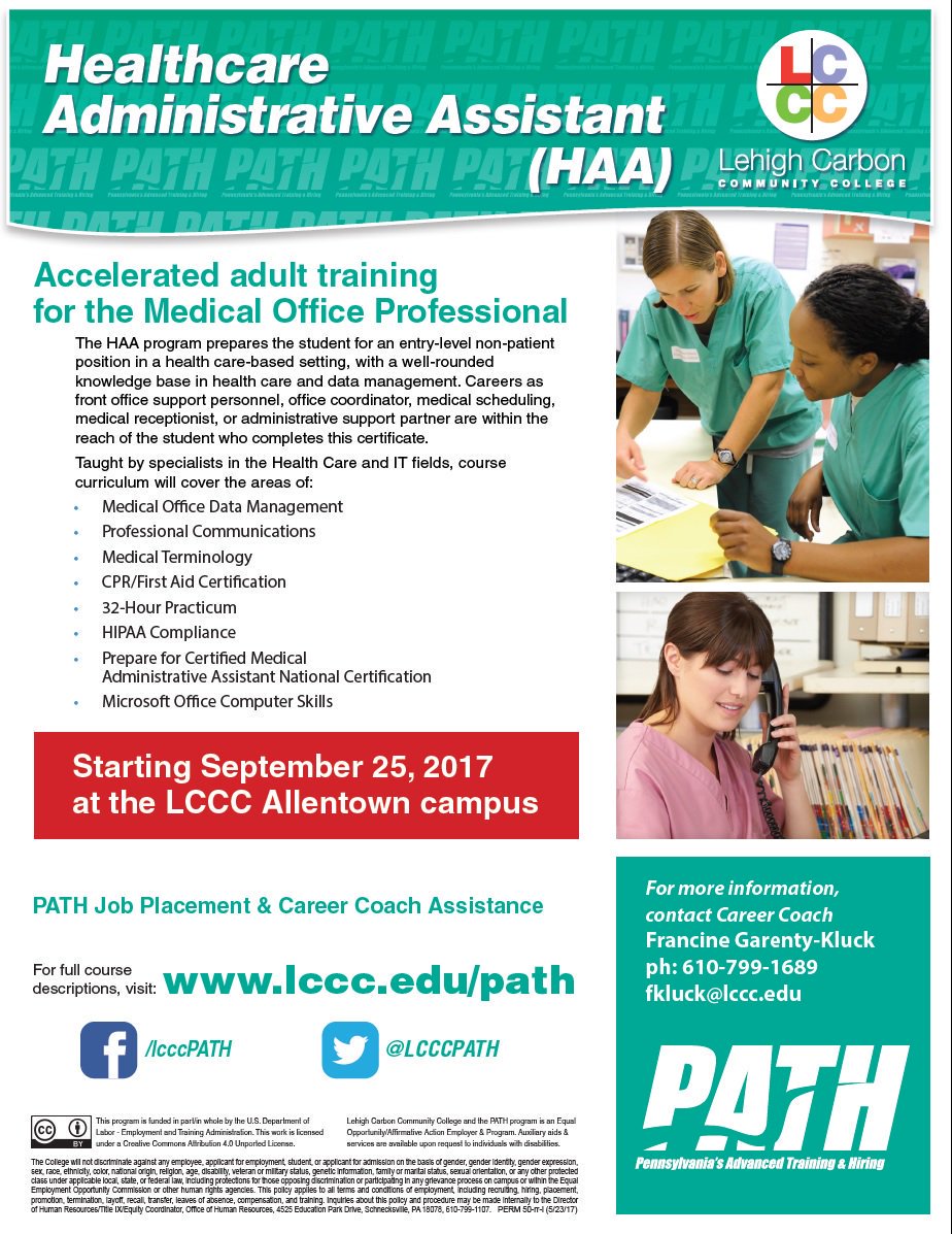 LCCCPATH's tweet photo. Join us in September for our #Healthcare Administrative Assistant course - more info at: https://t.co/aRmDdh1PcU https://t.co/CQTVsck9aF