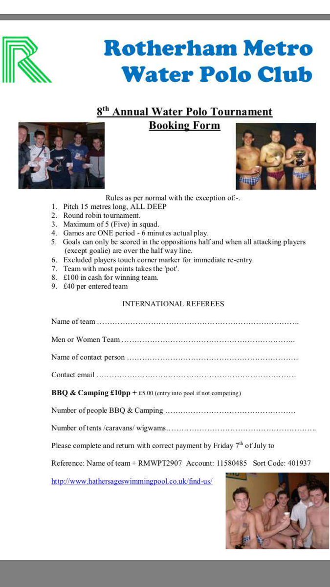 Open air tournament. Hathersage pool. Come join us x