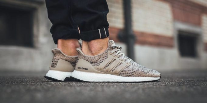 ultra boost khaki on feet