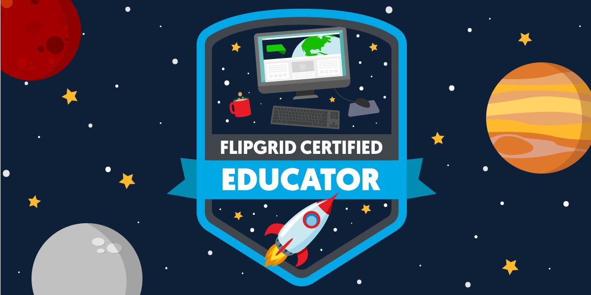 BUHSITC's tweet photo. It's official! I'm a @Flipgrid Certified Educator, committed to amplifying student voice! #FlipgridFever https://t.co/LOKk8lzsaE