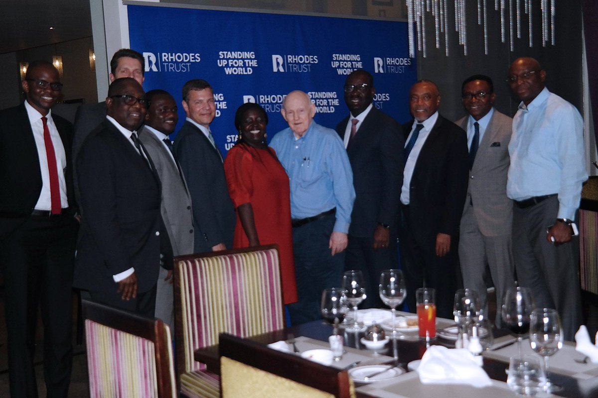 It was an honour to have the Edo State Governor <a href="/GovernorObaseki/">H. E. Godwin Obaseki</a> at the Rhodes Scholarships for West Africa launch #dinner #party .