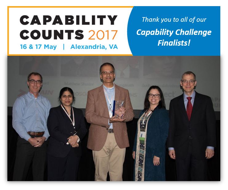 CMMI_Institute's tweet photo. Thank you to all of our #CapabilityCounts2017 finalists and congrats to our winner, Prem Ranganath of @QuintilesIMS! https://t.co/MV1hkG10n8 https://t.co/gIB2skKCNK