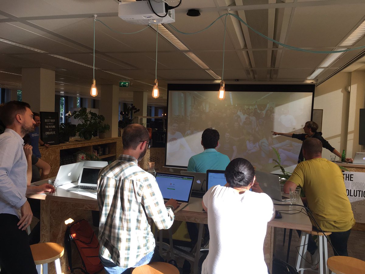 woutlaban's tweet photo. Kicking off #Webcrafters 36 at @3DHubs! Thanks for hosting us ✌️😍 https://t.co/OyHQBC2HQc