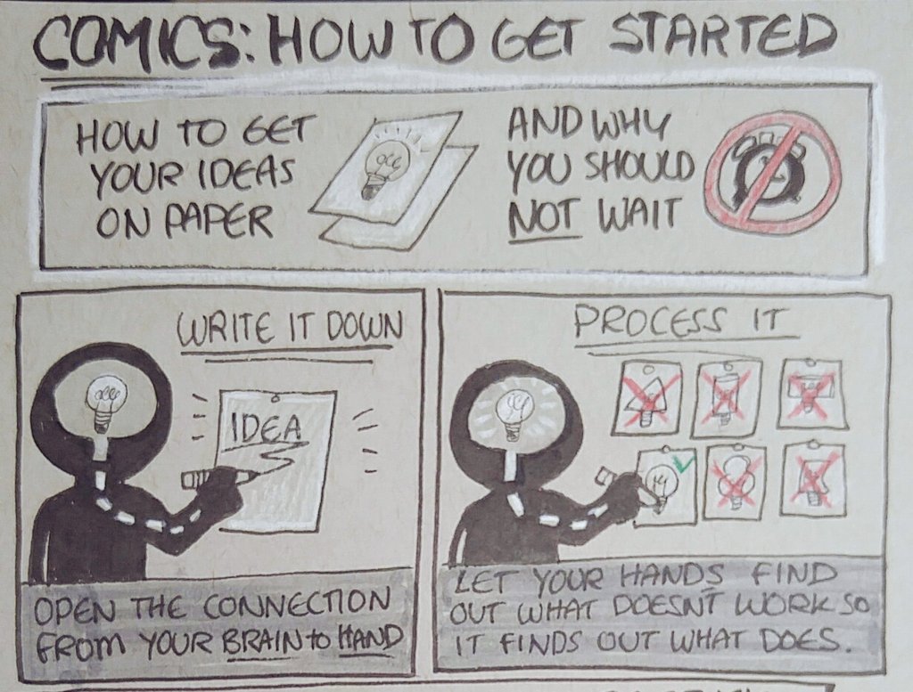 thek40's tweet photo. Comics: How to Get Started
How to get your ideas on paper & Why you shouldn't wait! #kaoadvice https://t.co/4ZKtKRIKSR