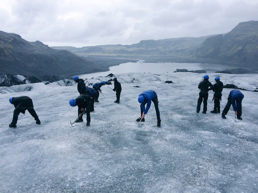 Getting to grips with a glacier #iceicebaby #icetoseeyou <a href="/MerchantTaylors/">Merchant Taylors'</a> <a href="/MTSGeography/">MTS Geog</a>