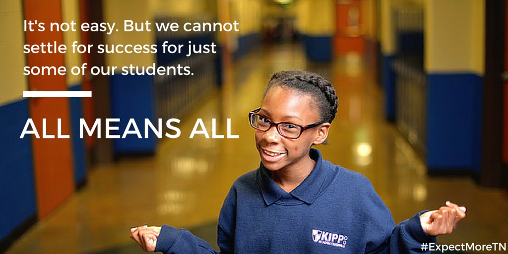 TN2030goals's tweet photo. To reach our #TNedu goals, we must hold high expectations for all students. #ExpectMoreTN #TNkidscan https://t.co/qRmhOgiEMe