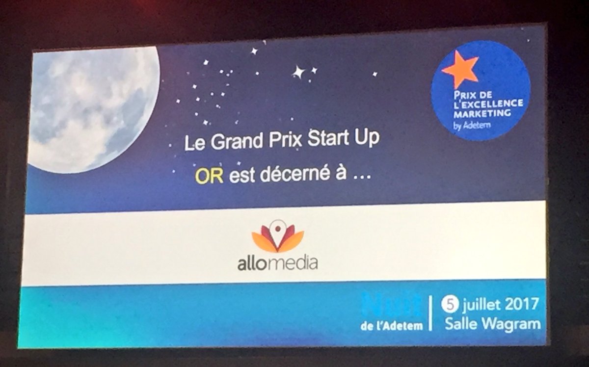 Nadia__Jacoby's tweet photo. Le #cookievocal @AlloMedia reçoit le #PrixStartUp OR #PrixAdetem Bravo 👏🏼👏🏼 #marketing #IA https://t.co/HYifBnEddf