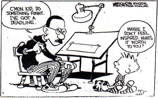 Happy birthday Bill Watterson! Thanks got all the yucks! 