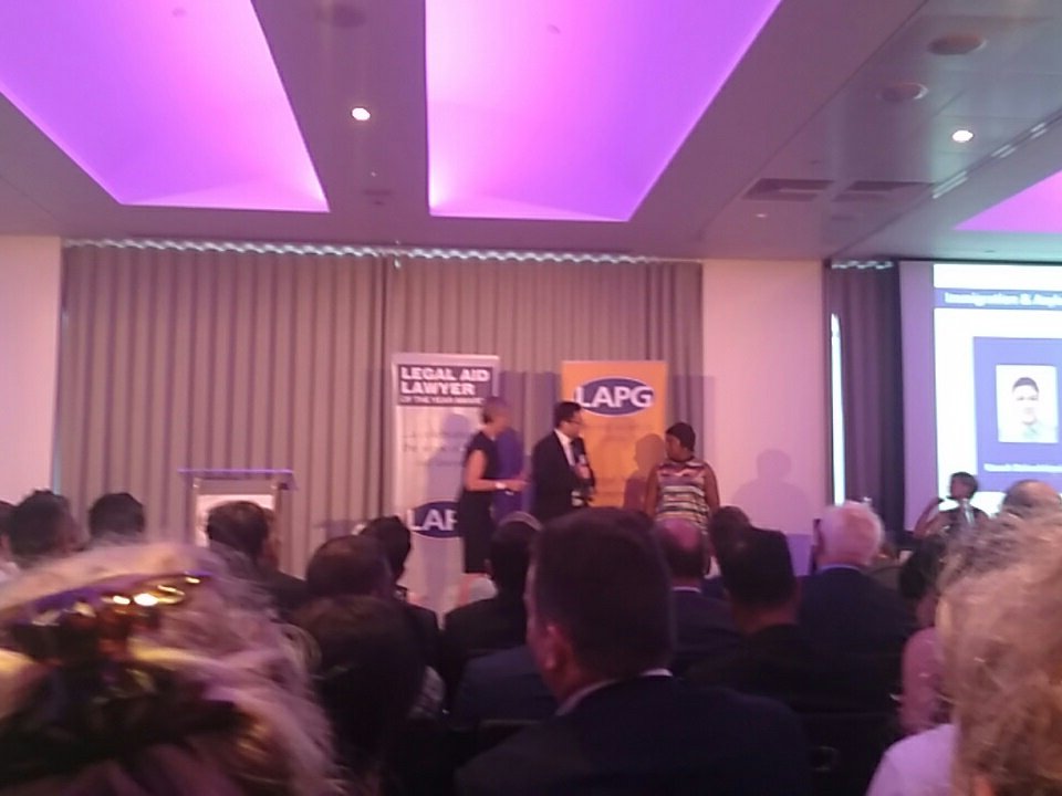 #LegalAid lawyers like Kaweh, himself arriving in the UK as a #refugee, are protecting people from persecution everyday #LALY17