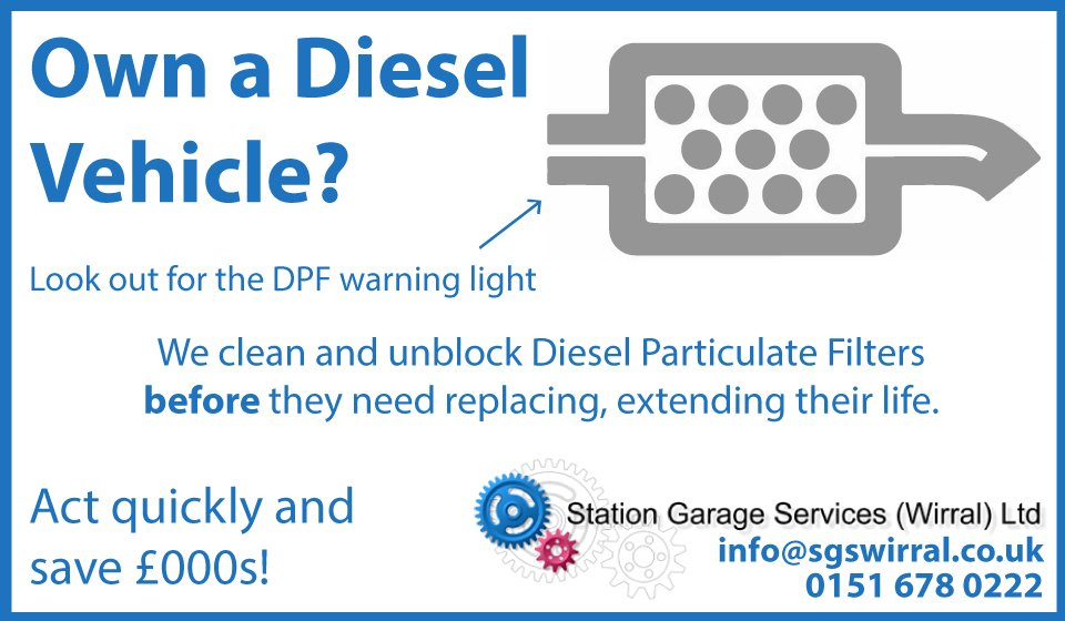 sgswirral's tweet photo. Own a #Diesel vehicle? We clean and unblock #DPFs before they need replacing. Act quickly and save thousands. https://t.co/dKmxW9qemq